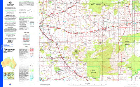 Pinnaroo SI54-14 Topographic Map 1:250k