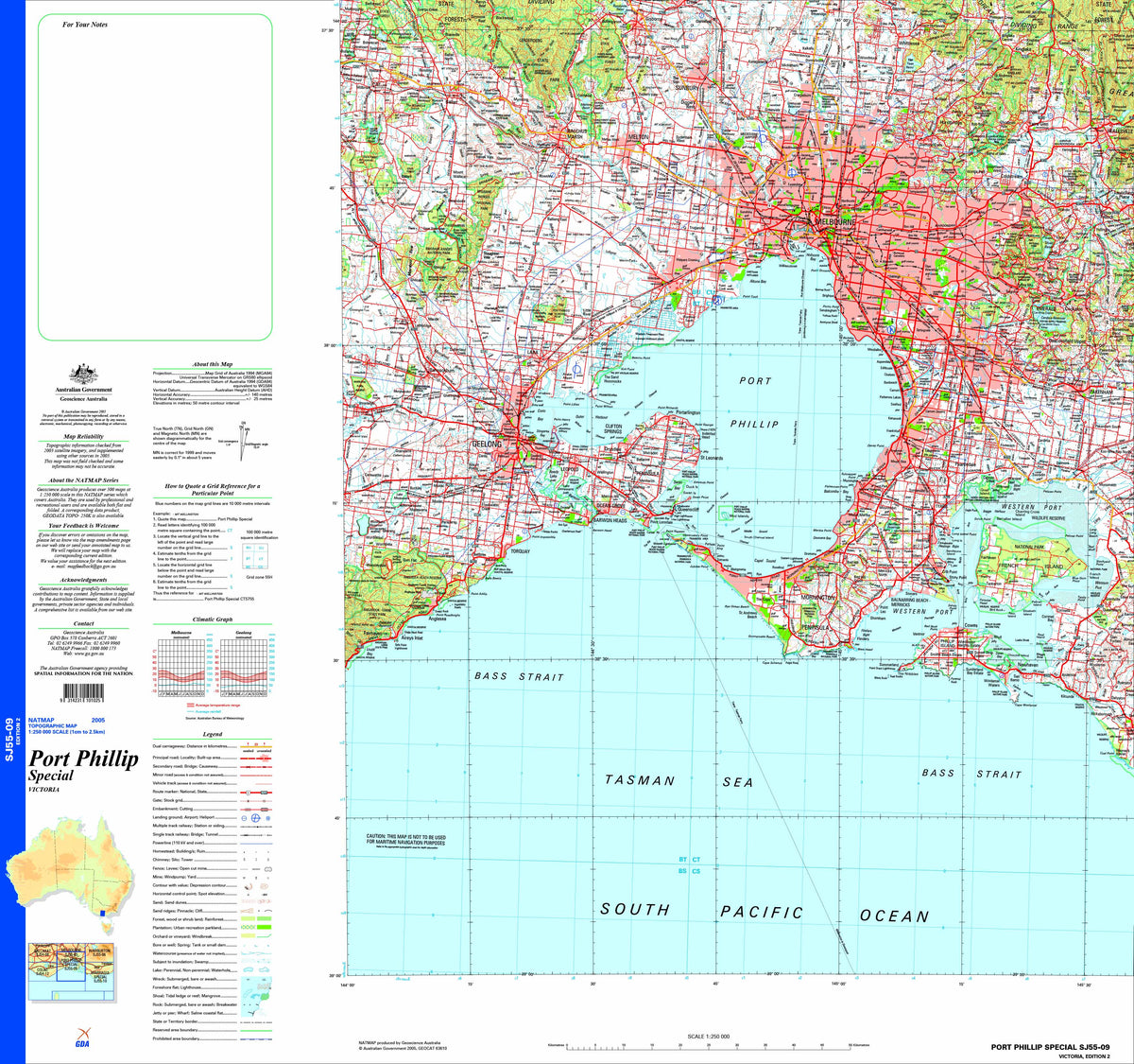 Port Phillip Special SJ55-09 Topographic Map | Mapworld