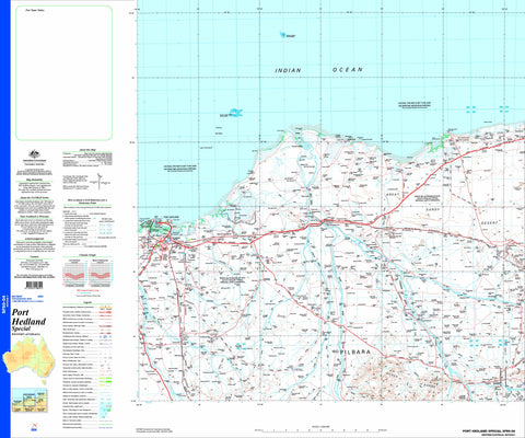 Port Hedland Special SF50-04 Topographic Map 1:250k