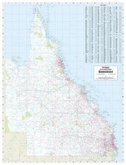Brisbane & Queensland Postcode Laminated Wall Map 788 x 1036mm