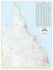 Queensland & Brisbane Postcode Laminated Wall Map 788 x 1036mm