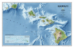 Hawaii NGS 883 x 575 mm Wall Map
