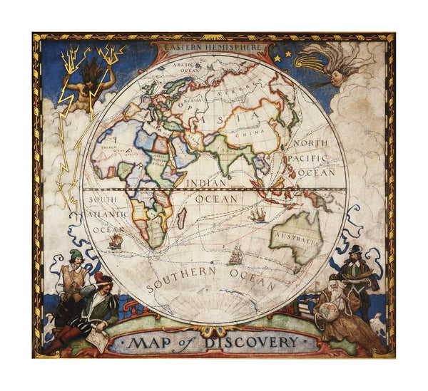Map of Discovery, Eastern Hemisphere by National Geographic