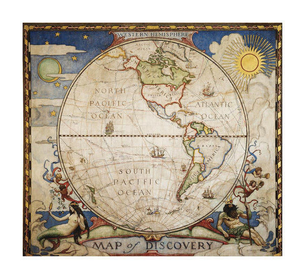 Map of Discovery, Western Hemisphere by National Geographic