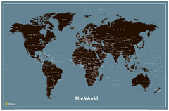 World Modern by National Geographic 914 x 610mm Canvas Wall Map
