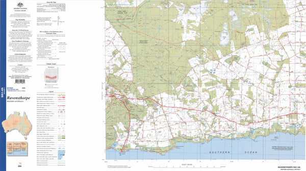 Ravensthorpe SI51-05 Topographic Map 1:250k