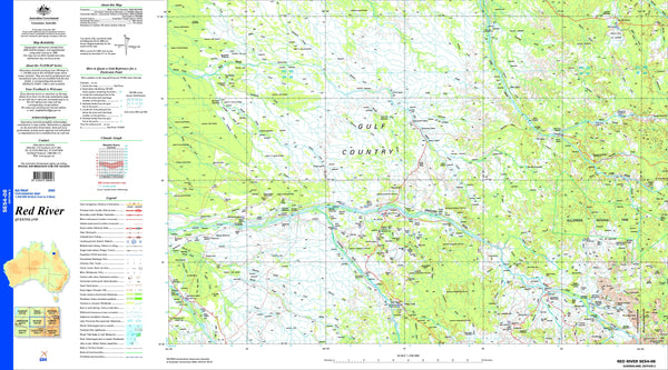 Red River SE54-08 Topographic Map 1:250k