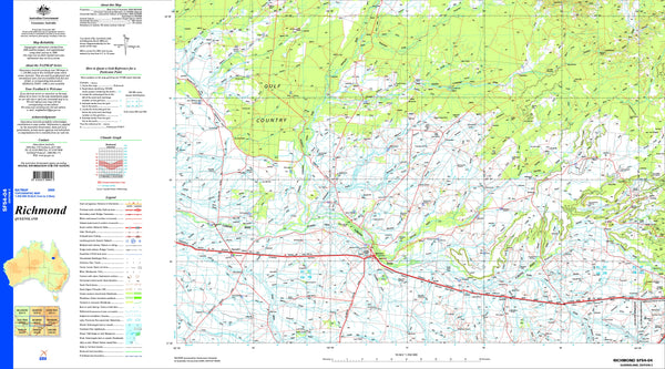 Richmond SF54-04 Topographic Map 1:250k