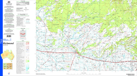 Richmond SF54-04 Topographic Map 1:250k