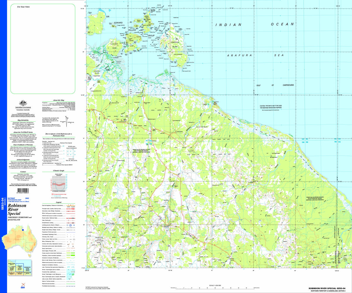 Robinson River Special SE53-04 Topographic Map | Mapworld