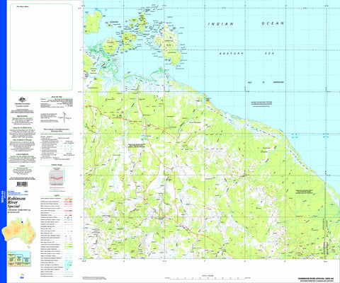 Robinson River Special SE53-04 Topographic Map 1:250k