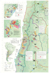 Wine Map of South America by De Long