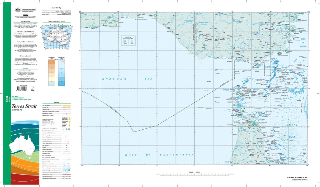 SC-54 Torres Strait 1:1 Million General | Mapworld