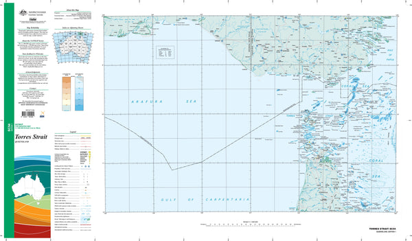 SC-54 Torres Strait 1:1 Million General Reference Topographic Map