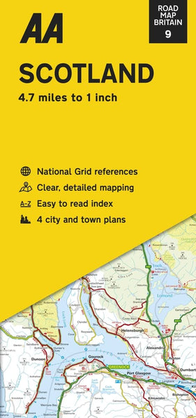 Scotland AA Road Map 9