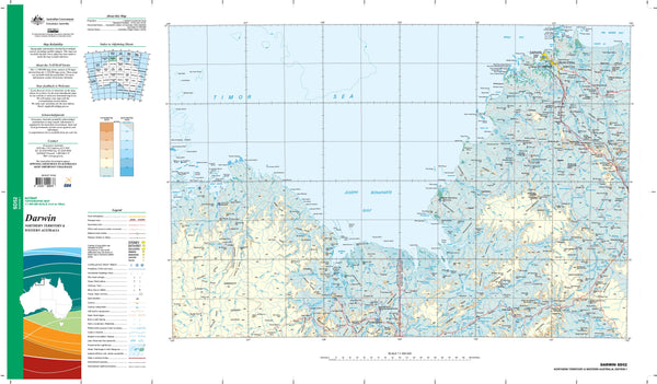 SD-52 Darwin 1:1 Million General Reference Topographic Map