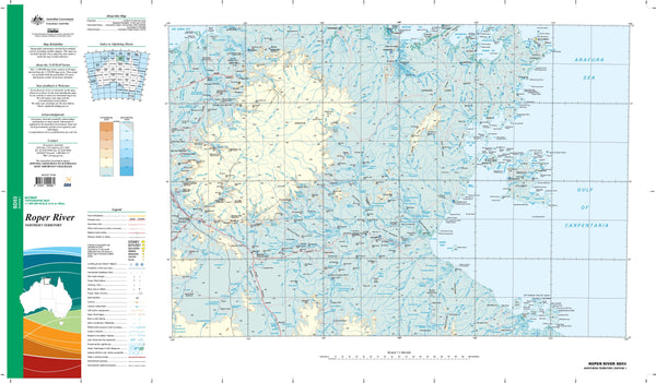 SD-53 Roper River 1:1 Million General Reference Topographic Map