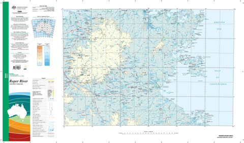 Reference Map Rivers SD-53 Roper River 1:1 Million General Reference | Mapworld