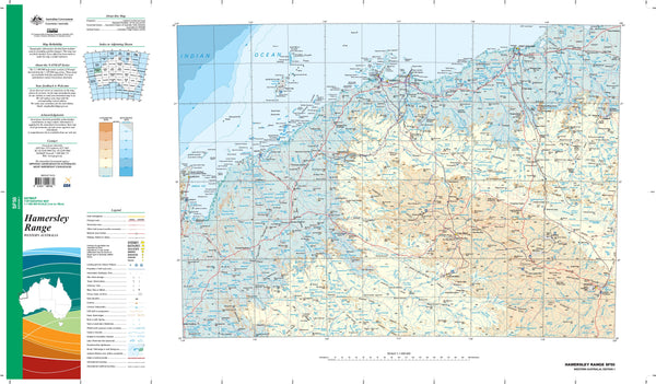 SF-50 Hamersley Range 1:1 Million General Reference Topographic Map