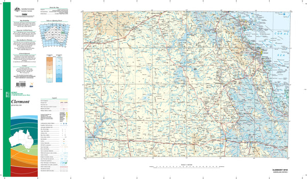 SF-55 Clermont 1:1 Million General Reference Topographic Map
