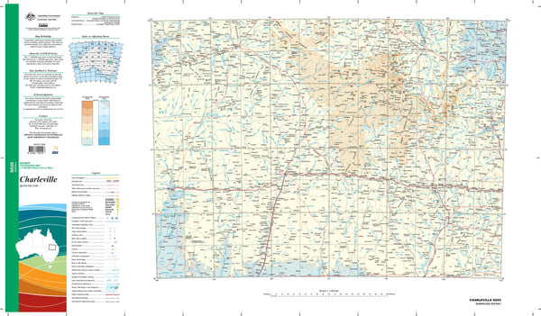 SG-55 Charleville 1:1 Million General Reference Topographic Map