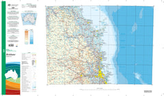 SG-56 Brisbane 1:1 Million General Reference Topographic Map