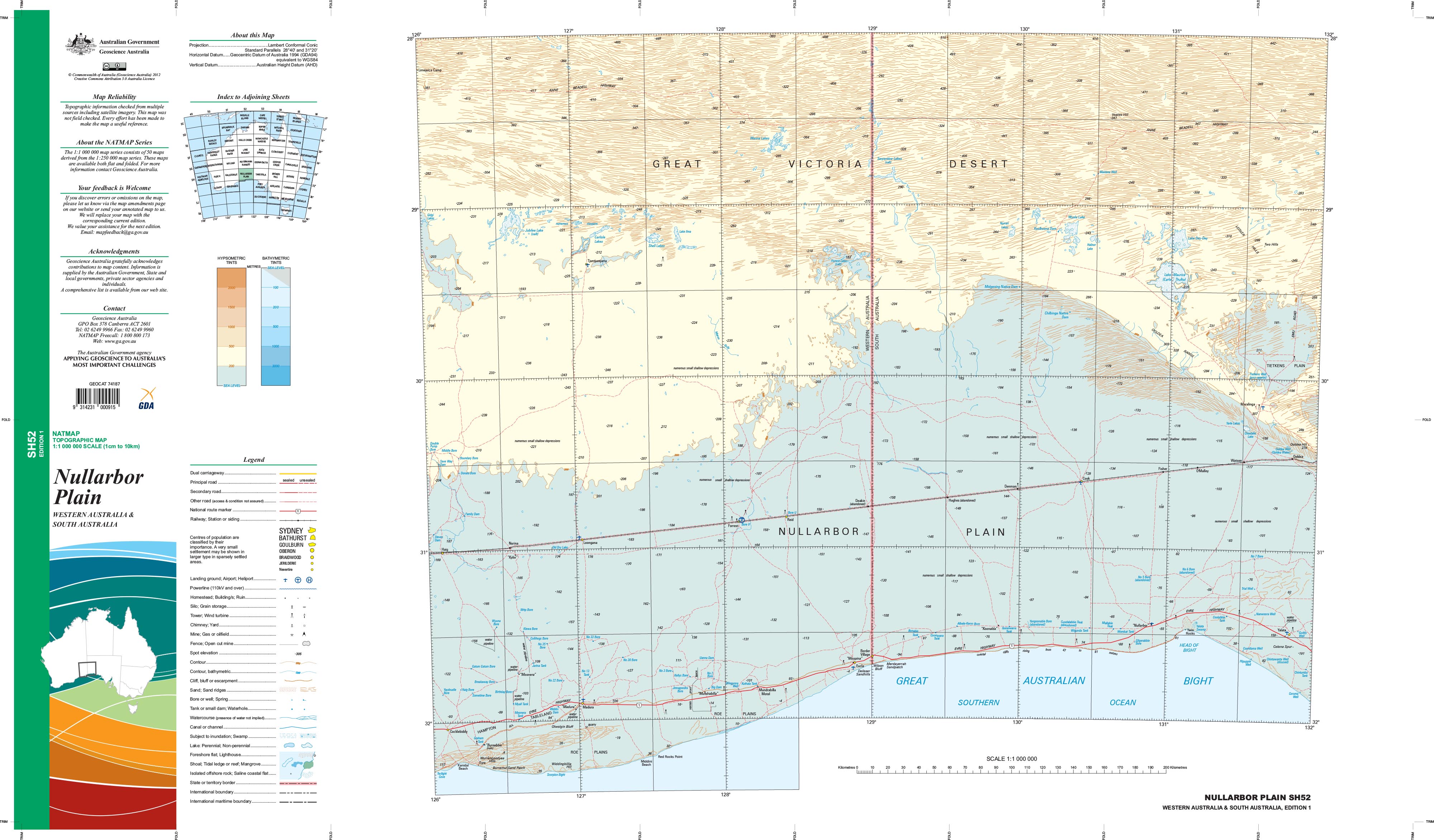Nullarbor Golf Course Map.pdf Nullarbor Plain Map: Australia’s Vast Landscape