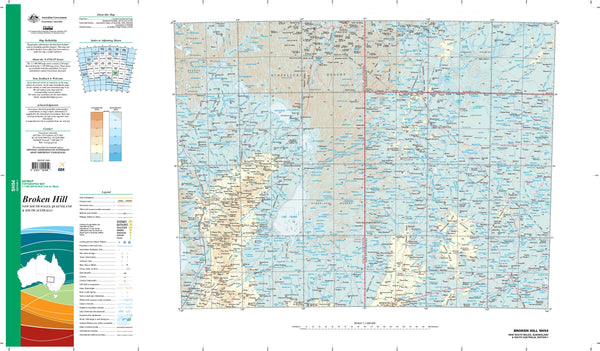 SH-54 Broken Hill 1:1 Million General Reference Topographic Map