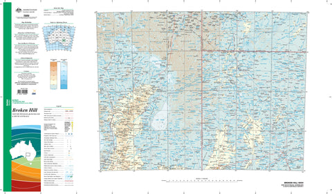 SH-54 Broken Hill 1:1 Million General Reference Topographic Map