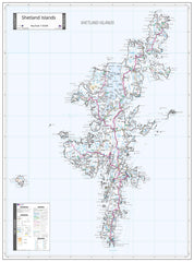 County Map of Shetland 740 x 1000mm