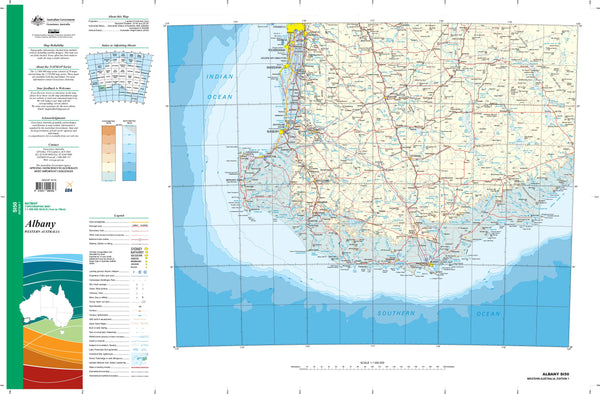 SI-50 Albany 1:1 Million General Reference Topographic Map
