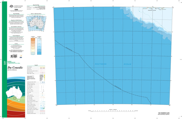 SJ-53 Du Couedic 1:1 Million General Reference Topographic Map