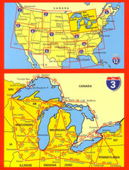 Great Lakes USA Hallwag Map