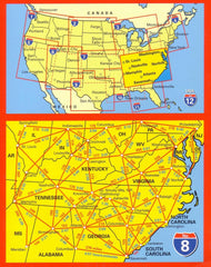 Southeast USA Hallwag Map