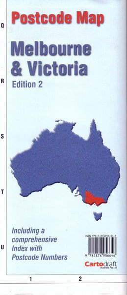 Melbourne & Victoria Folded Postcode Map