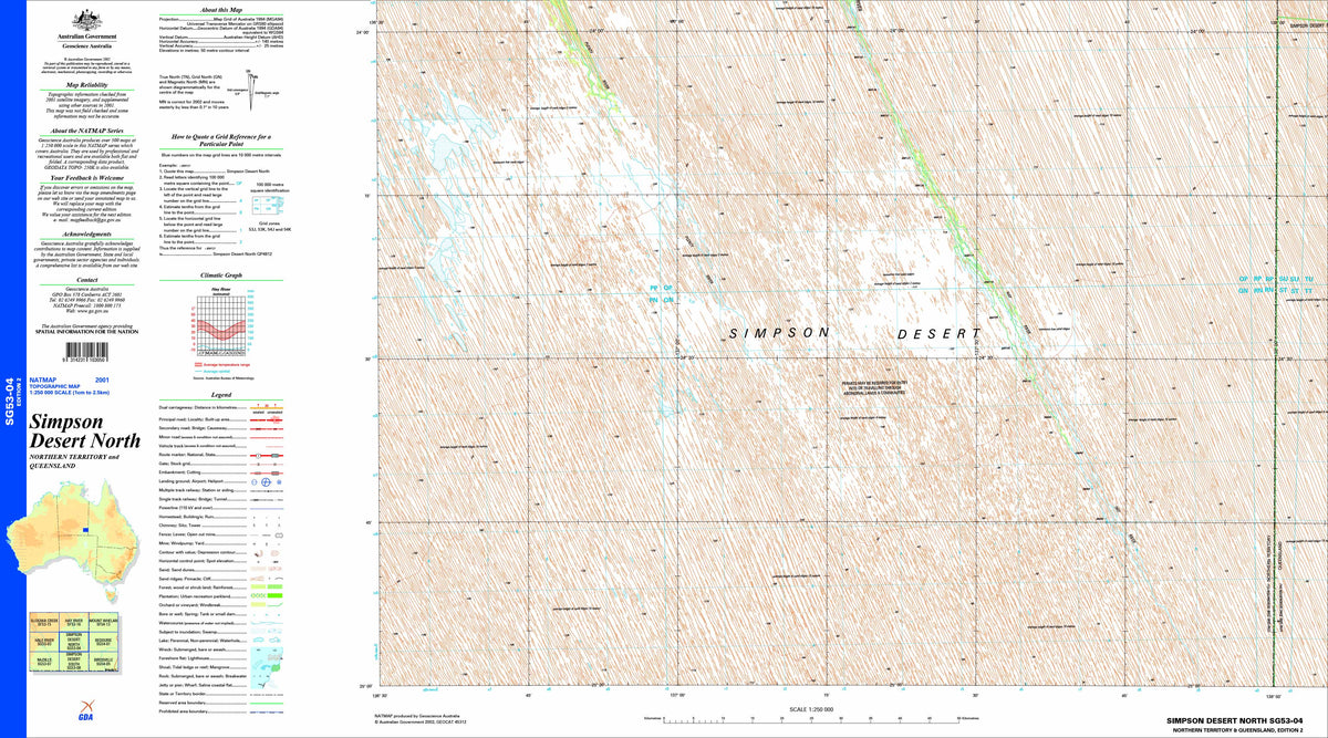 Simpson Desert Map.pdf Simpson Desert North SG53-04 Topographic Map | Mapworld