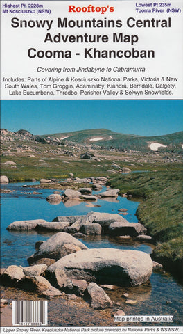 Snowy Mountains Central (Cooma - Khancoban) Adventure Map Rooftop