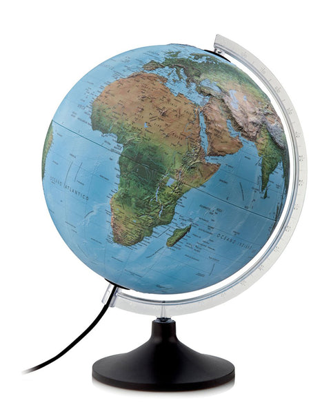 Solid R Relief Atmosphere Illuminated 30cm Globe