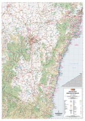 South East New South Wales Hema 700 x 1000mm Laminated Wall Map