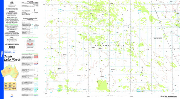 South Lake Woods SE53-09 Topographic Map 1:250k