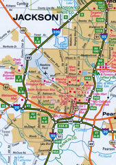 South Central Hallwag USA Map