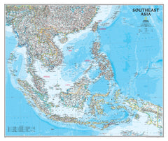 South East Asia NGS 965 x 813mm Wall Map