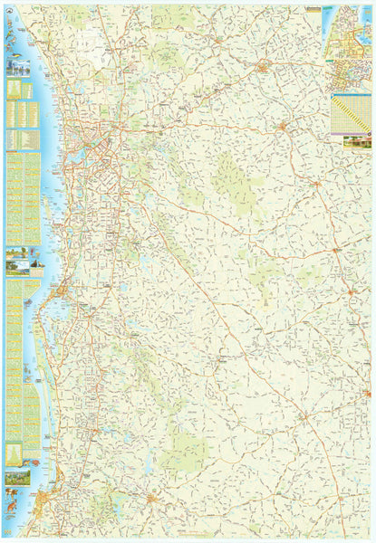 South West Corner Western Australia Laminated Wall Map QPA