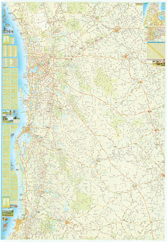 South West Corner Western Australia Laminated Wall Map QPA