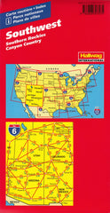 Southwest Hallwag USA Map