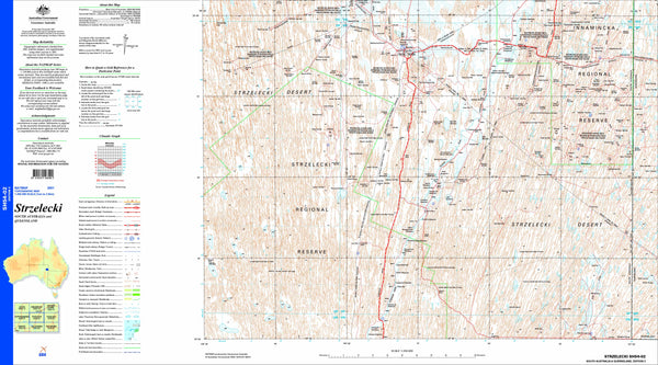 Strzelecki SH54-02 Topographic Map 1:250k