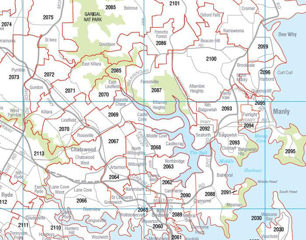2530 Postcode New South Wales Postcode Laminated Wall Map | Mapworld