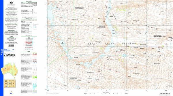 Tabletop SF51-11 Topographic Map 1:250k