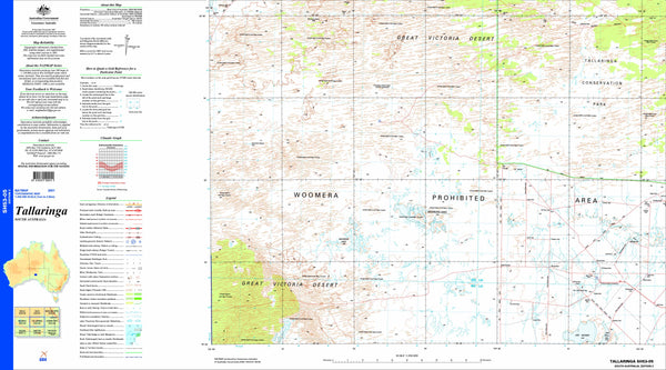Tallaringa SH53-05 Topographic Map 1:250k