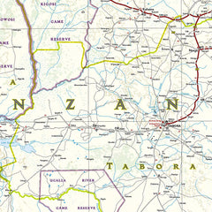 Tanzania, Rwanda, Burundi National Geographic Folded Map